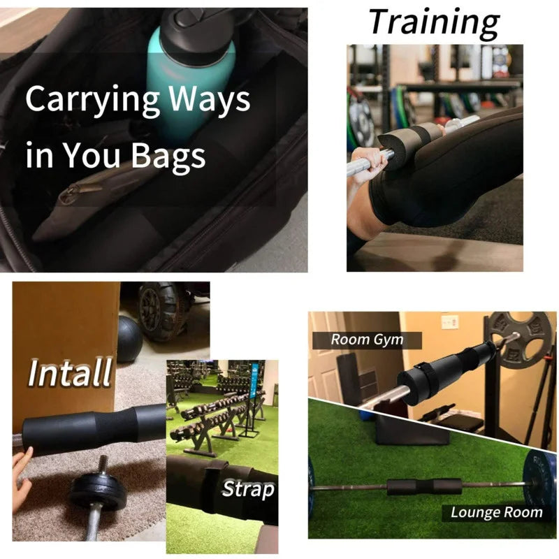 Skivstångsskydd gym – tjock vaddering för knäböj & styrketräning