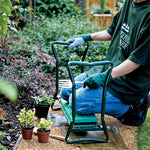 Trädgårdsstöd 2-i-1 – Knäskydd & Sittpall