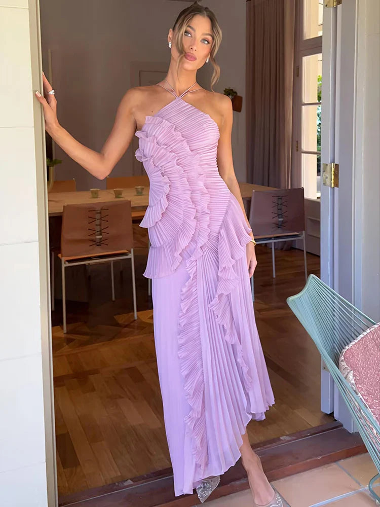 Elegant Off-Shoulder klänning – Öppen Rygg