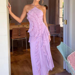 Elegant Off-Shoulder klänning – Öppen Rygg