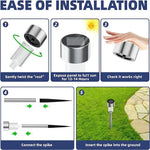 12 aurinkokäyttöisen puutarhavalon pakkaus – vedenpitävä ja helppo asentaa 