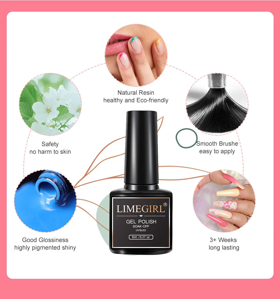 Nagelkit med UV-lampa – Gel Polish set med borr & verktyg för manikyr