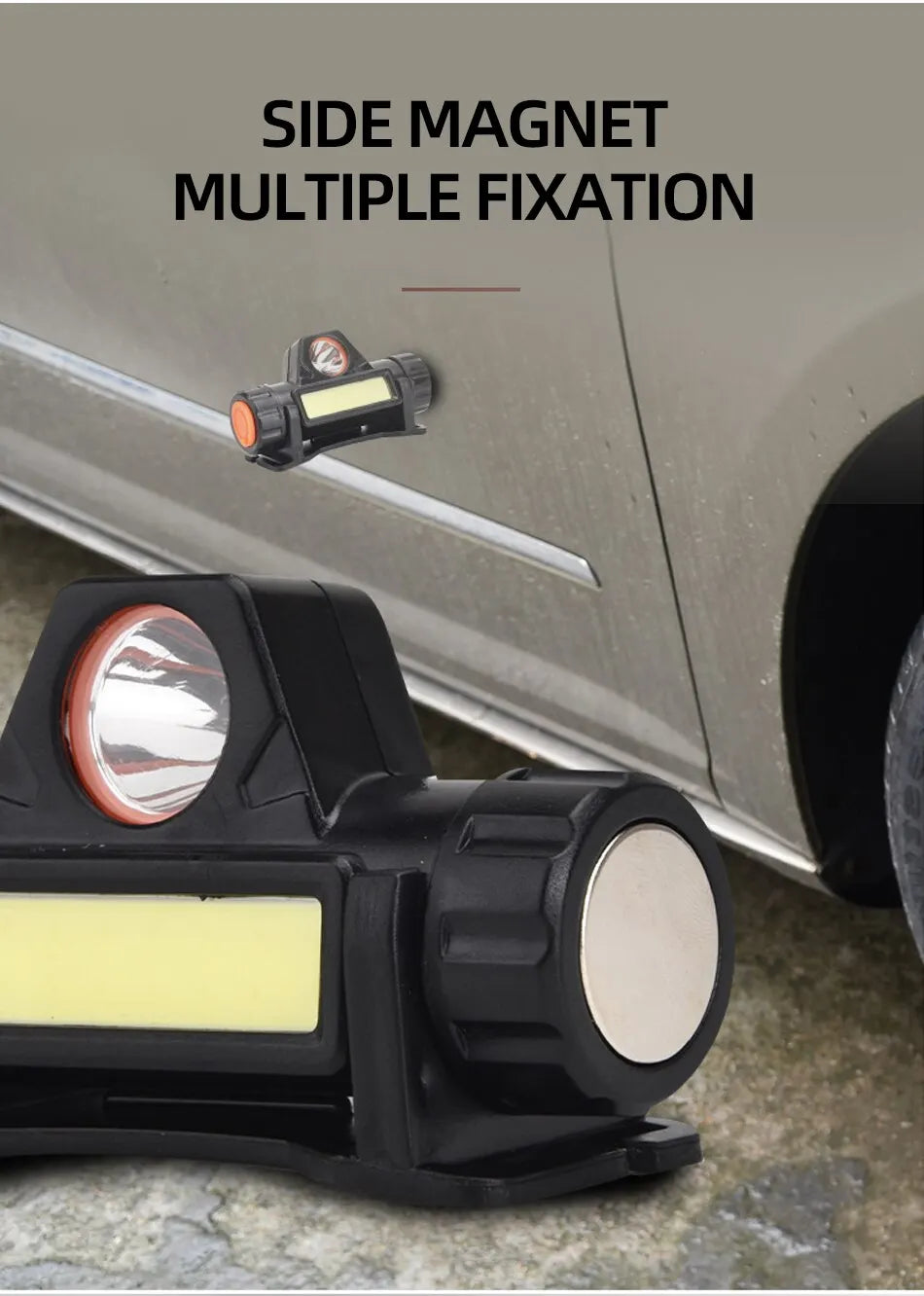 Ladattava otsalamppu – voimakas LED-valo magneetilla ja USB-liitännällä