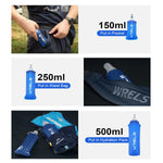Hopfällbar silikonflaska – 150/250/500 ml portabel vattenflaska för träning & resor