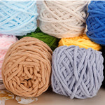 Chenillegarn 2 st – tjockt mjukt garn för filtar, tröjor & halsdukar