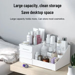 Sminkförvaring – vit låda för makeup & hudvård, plast