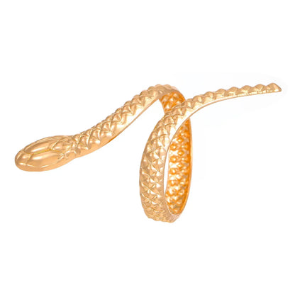 Smyckeset Selma (ormring & cuff-armband i silverfärg – punkstil)