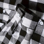 Rutig herrskjorta – långärmad borstad flanellskjorta