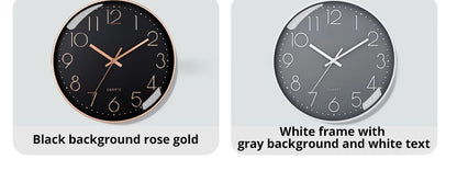 Väggklocka 20 cm – tyst kvartsur för vardagsrum & sovrum