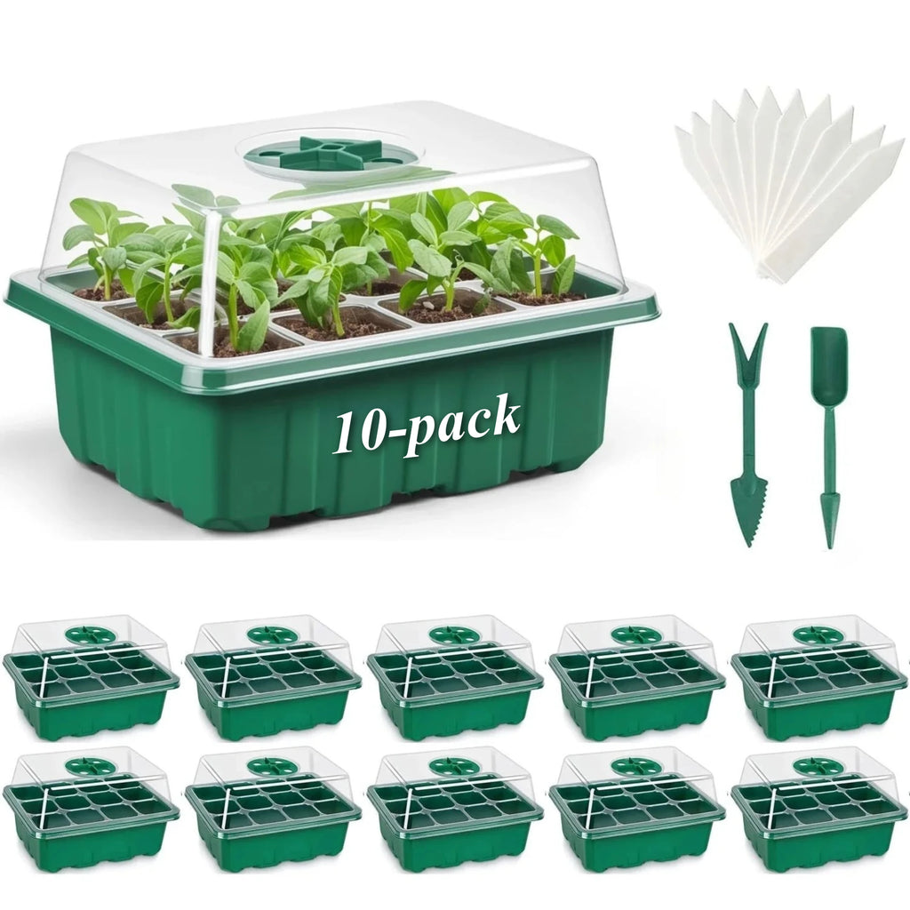 Odlingslåda för frön – startbricka med ventilationshål (10 st)