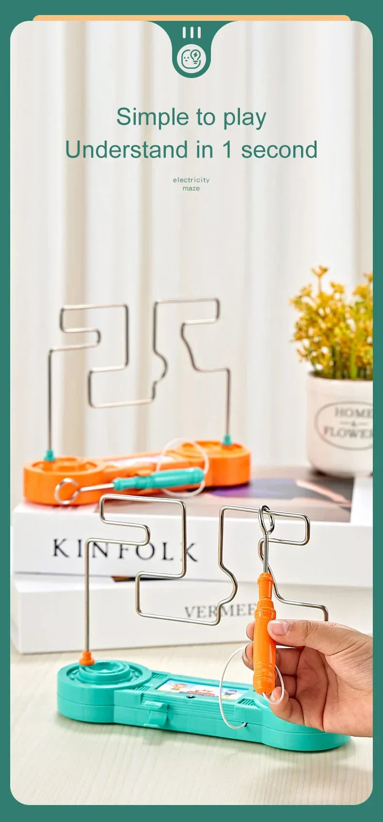Elektriskt labyrintspel – rolig utmaning med ljus & ljud