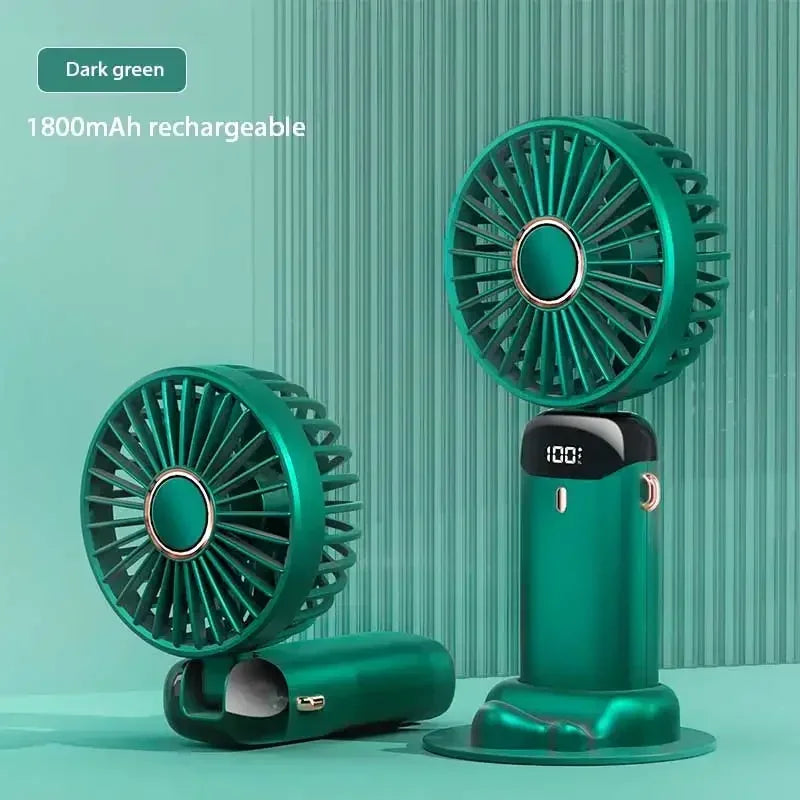 Taittuva minituuletin kaulahihnalla ja telineellä – 3000mAh