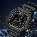 LED sportklocka herr – rektangulär digital display