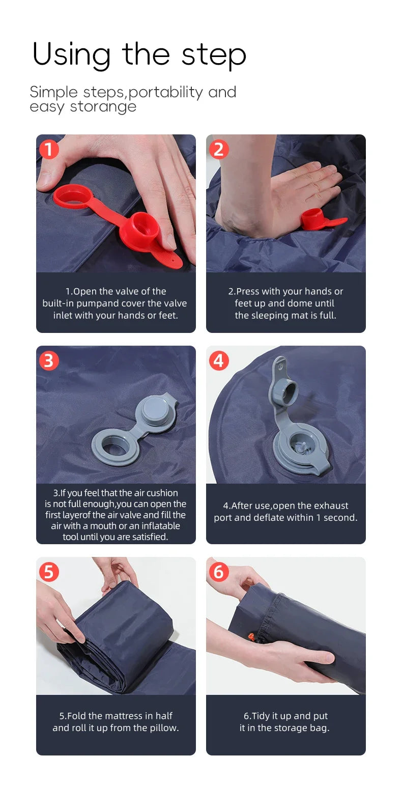 Uppblåsbar Campingmatta med Kuddfunktion