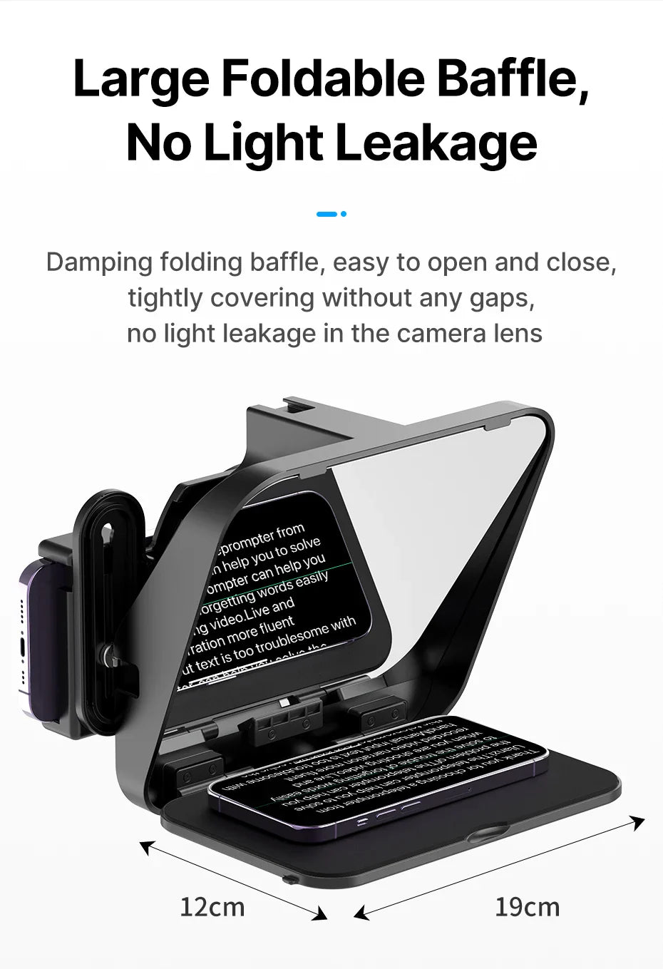 Universal Teleprompter för Kamera & Mobil - Bra när man skapar videos