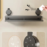 Badrumshylla med sugpropp – aluminium utan borrning