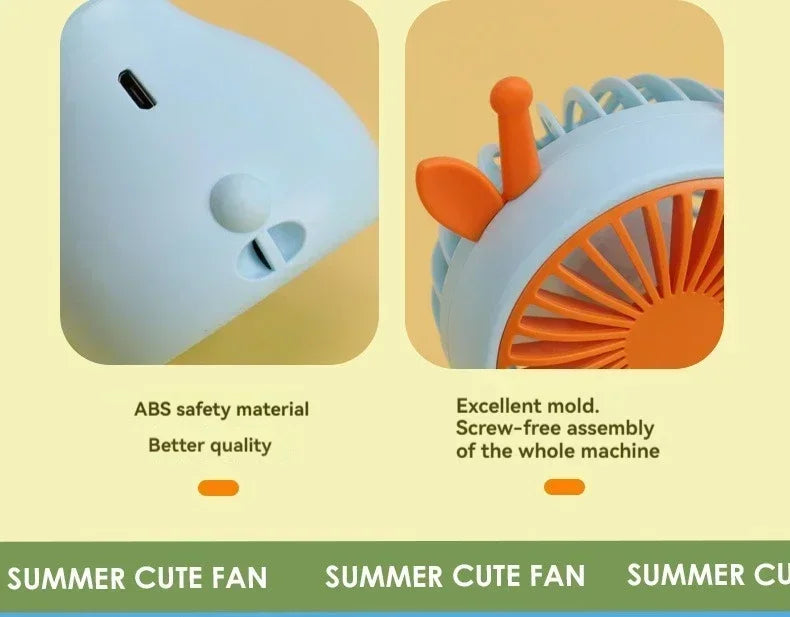 Mini USB-tuuletin lampulla – kannettava ja ladattava