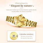 Klocka Helena (automatisk damklocka i rostfritt stål – lyxig design)