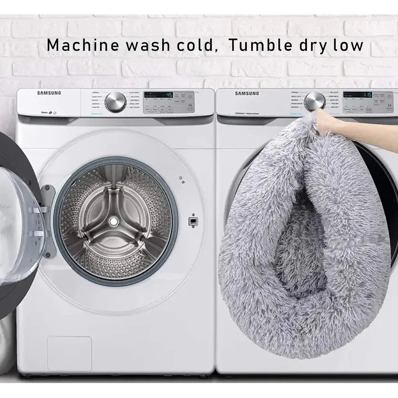 Hund-/kattbädd i plysch – mjuk soffa & matta för husdjur