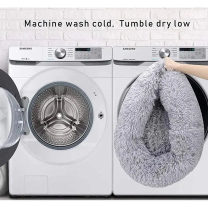 Hund-/kattbädd i plysch – mjuk soffa & matta för husdjur