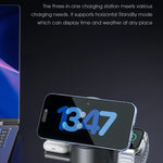 3-i-1 Trådlös Laddstation – Magsafe-Laddare för iPhone, Android, Apple Watch & AirPods