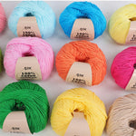 Bomullsgarn 100% – 6-pack mjukt garn för virkning & stickning