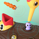 Montessori Hackspettslek – Magnetiskt mata mask-spelet