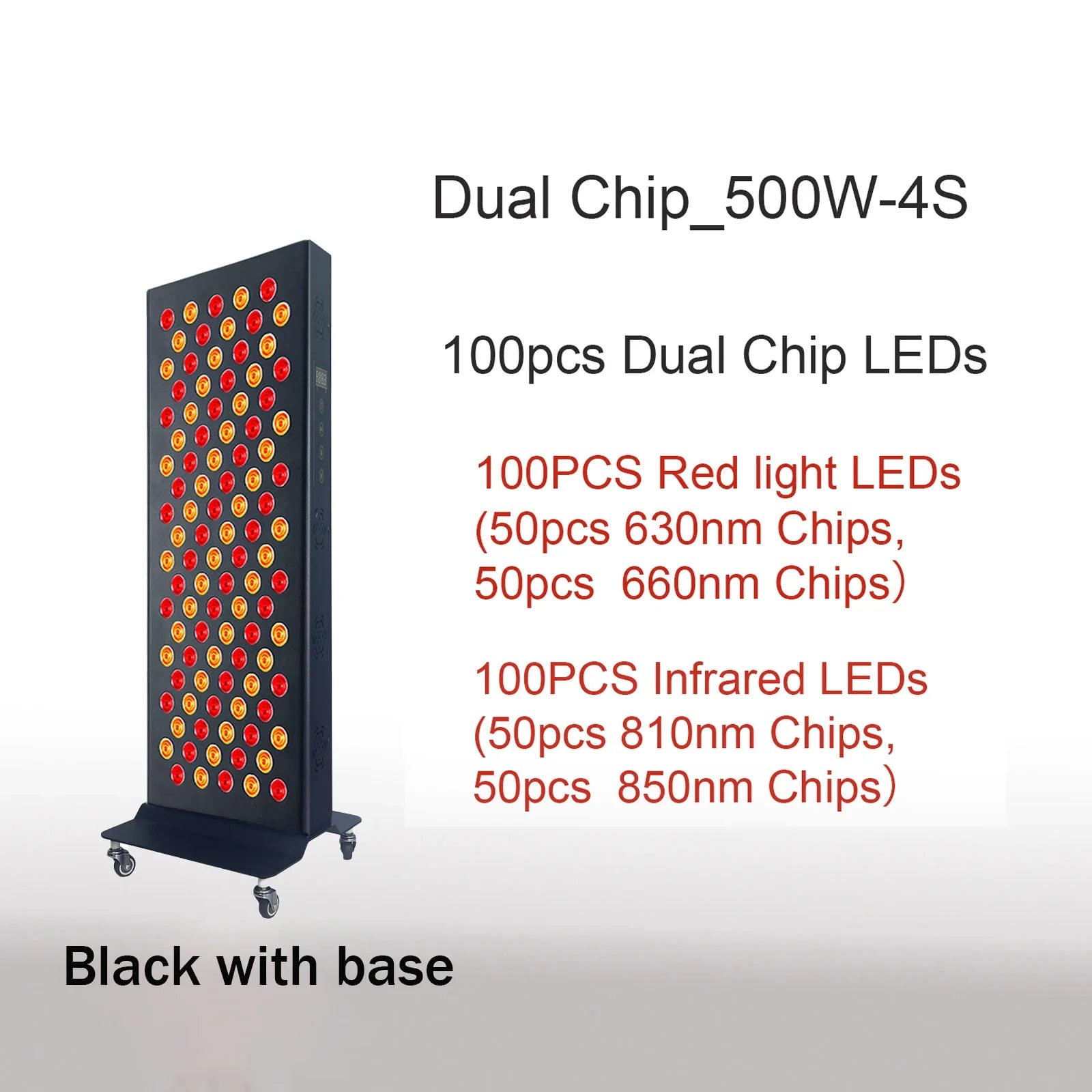 LED ljuspanel dual chip – rött & infrarött ljus för ansikte & kropp