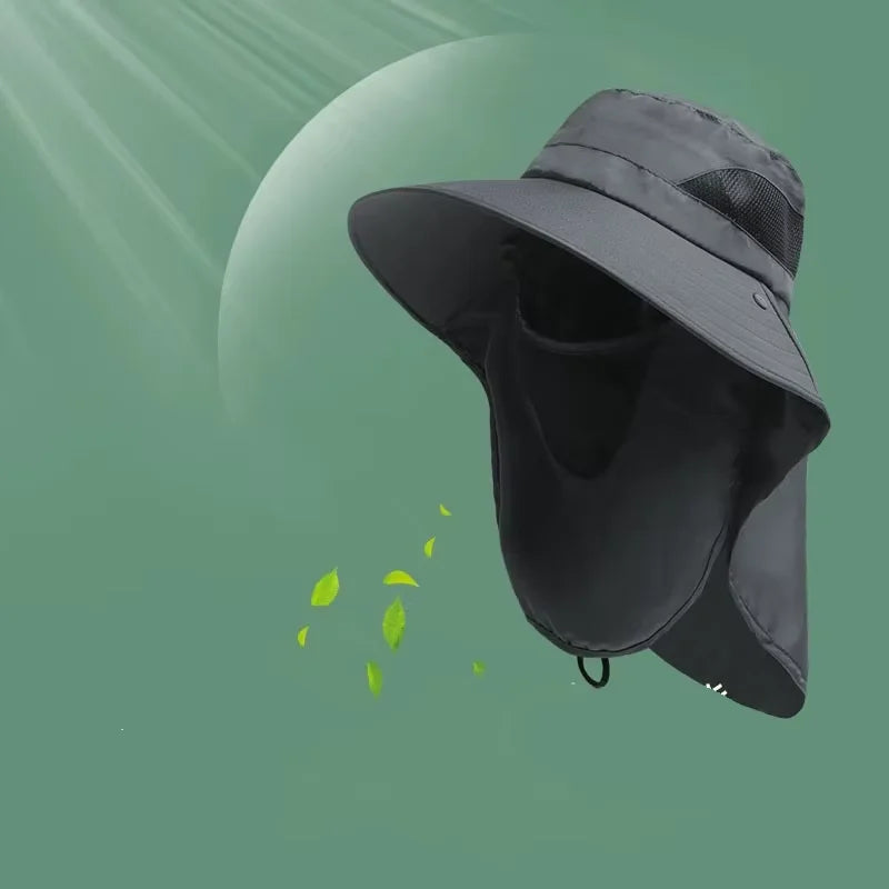 Sommarhatt med nackskydd – UV-skydd för fiske & camping