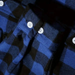 Rutig herrskjorta – långärmad borstad flanellskjorta