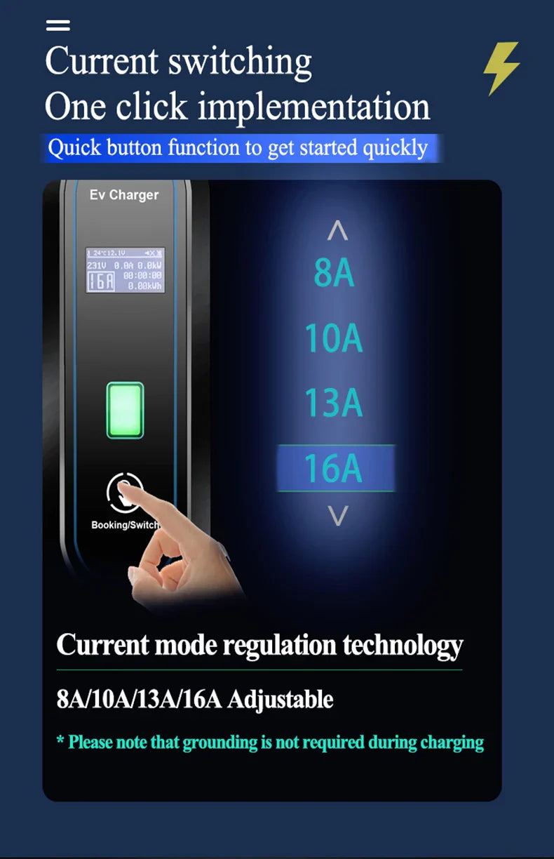 Portabel laddare elbil 3.5kW – EV laddkabel typ 1 & typ 2