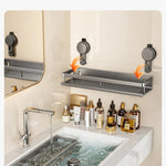 Badrumshylla med sugpropp – aluminium utan borrning