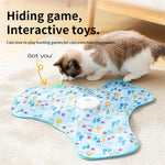 Interaktiv kattleksak – gömma & söka mus med fjäder & ljud