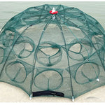 Fiskefälla – hopfällbart nät med 4–24 ingångar