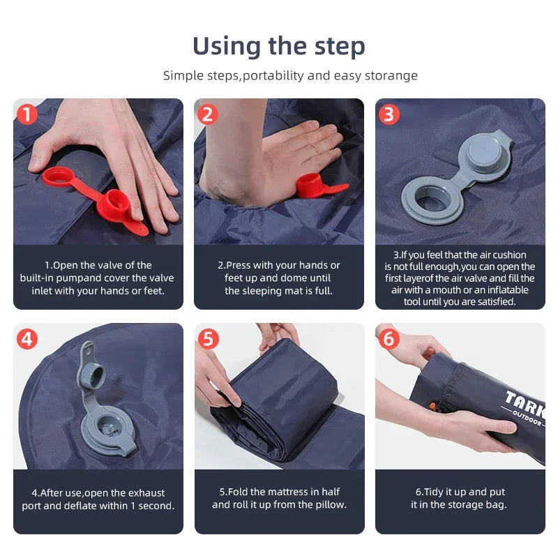 Uppblåsbar Campingmatta med Kuddfunktion