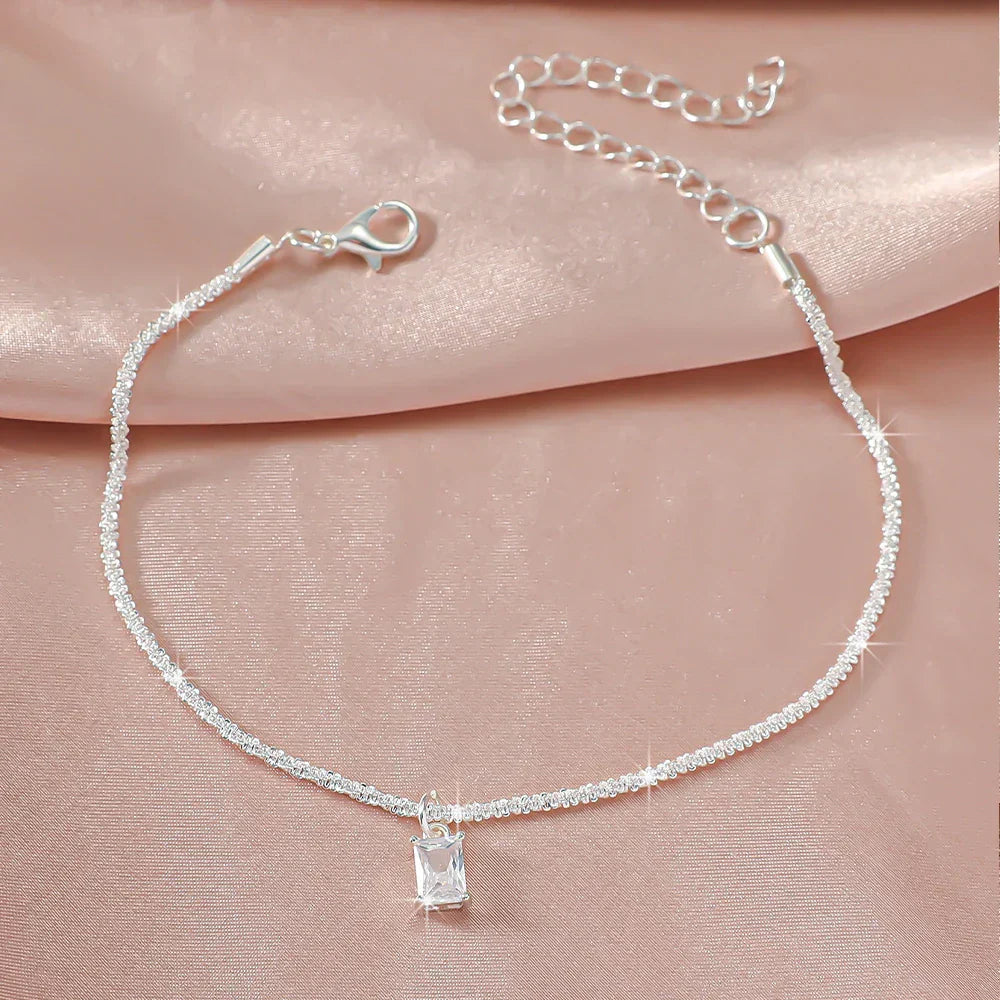 Fotlänk Linnea (kedja med zirkoner – vattentålig design)