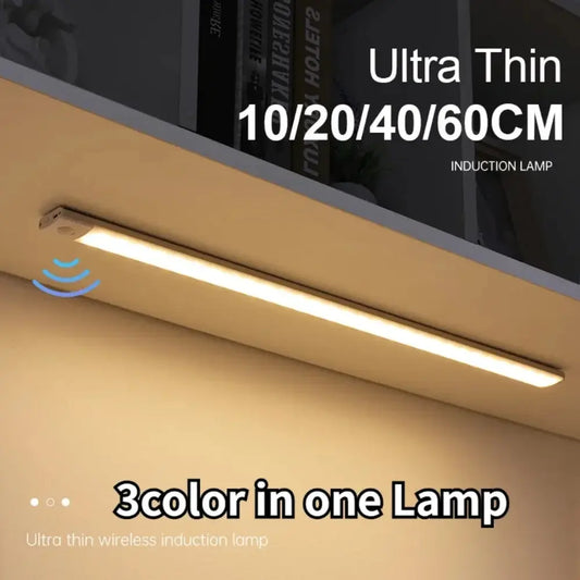 LED skåpbelysning – rörelsesensor nattlampa USB laddbar