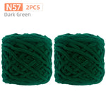 Chenillegarn 2 st – tjockt mjukt garn för filtar, tröjor & halsdukar