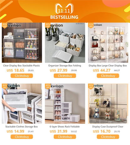 Skoförvaring lådor (6 st) – hopfällbara transparenta sneakerboxar