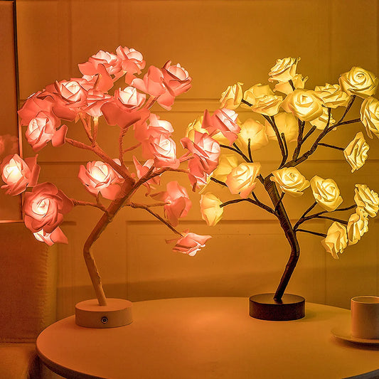 Roslampa LED – 24 lampor USB-bordslampa för dekoration