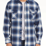 Oversize Herrskjorta – lätt jacka i bomull & flanell med fickor