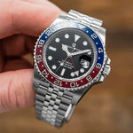 Lyxig herrklocka – mekanisk automat med safirglas