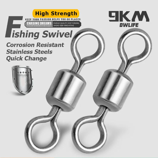 Fiskesvirvlar – 25–100 st rostfria micro barrel swivels
