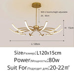 Nordisk taklampa LED – roterande design för vardagsrum & sovrum