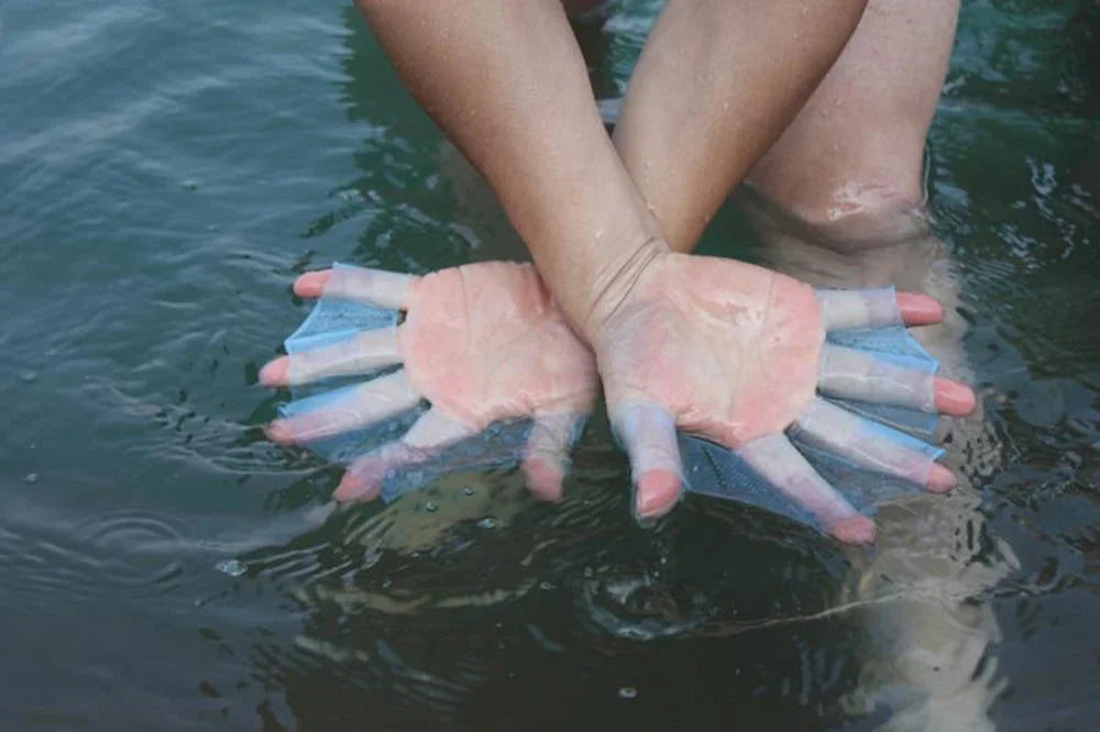 Simgälar & paddelhandskar i silikon – träning & simutrustning