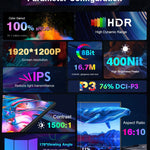 Extern bärbar enkel skärm till dator, spelkonsol, mobil eller laptop