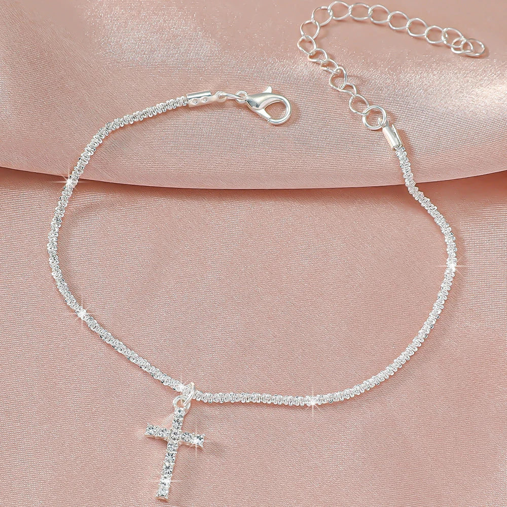 Fotlänk Linnea (kedja med zirkoner – vattentålig design)