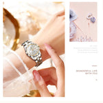 Klocka Ingrid (damklocka i silverfärg med datum & vattenskydd)