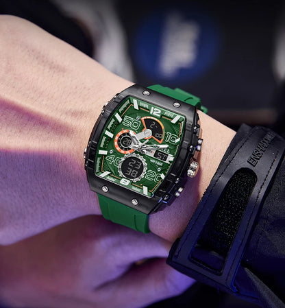 ChronoSquare – fyrkantig herrklocka med dual display