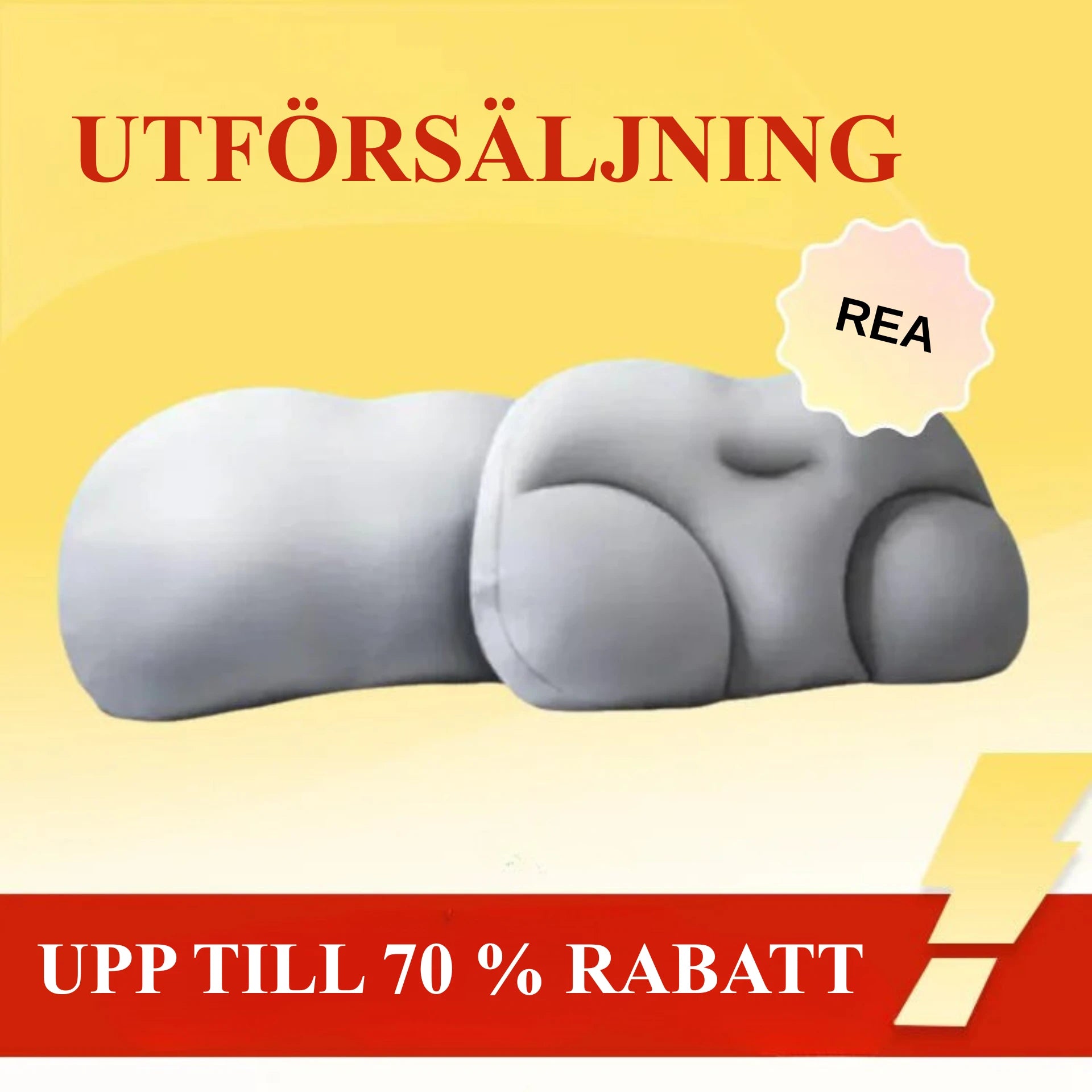 Molnkudde äggform – ergonomisk memory foam kudde för säng & amning